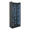 5-Tier Black Floor Standing Display Cabinet with Glass Doors and 3-Color LED Lighting
